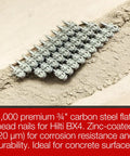 Three Quarter Inch Concrete Nails For BX4 1000 Nailers Heavy Duty Flat Head Shoot Drive Design X C 20 B4 MX Compatible Pro Grade Masonry Fasteners