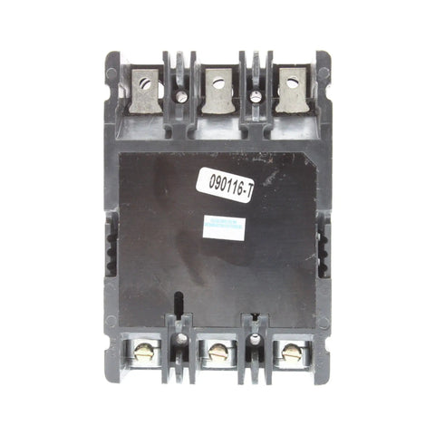 Heavy Duty Three Pole Circuit Breaker Built Like A Tank With Rock Solid 30 Amp Panel Replacement And Game Changing Overload Protection For No Sweat Home Power Upgrades, front view showing terminals.