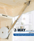 Lid Stay Hinge With Soft Close Safety Lid Support For Toy Boxes And Kitchen Cabinets, Closets And Cupboards installed on wood cabinet