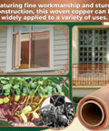 Heavy Duty Copper Mesh Screen 12 Inch By 120 Inch Roll Wire Fabric 99.9 Percent Pure Copper 40 Mesh for window protection