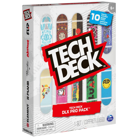 Box of DLX Pro 10 Pack Fingerboards with Real Skate Graphics Fully Assembled Collectible Mini Skateboards for Kids Ages 6+