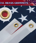 Tough As Nails 3x5 Ft Outdoor US Flag with embroidered stars, brass grommets, tearproof polyester, high wind ready