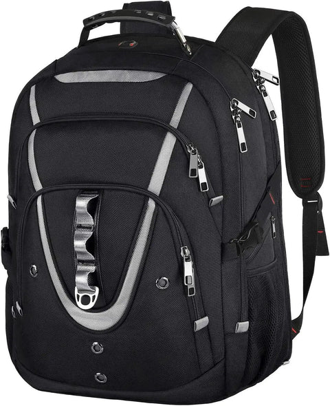 Go To Extra Large Laptop Backpack 55L 60L For Travel And Gaming, Fits 19 Inch Laptops, TSA Friendly RFID Anti Theft Pocket, Water Resistant, Flight