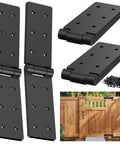 270 Degree Outdoor Gate Hinges Set Of Four Heavy Duty Hinges For Wood Fence with flat hinge design, screws, and gate visual