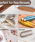 Ergonomic Wooden Needle Threader For Hand Sewing With Hardwood Handle And Stainless Steel Hook For No Fuss Easy Threading