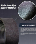 Beefy 1-1/2 Inch Female Half Coupling In Merchant Steel With Black Finish And Straight Tapped Thread, Go-To Pipe Fitting For Plumbing Projects, 1-1/2 Inch Female Connector, ANSI And ASTM Compliant, black steel threaded end