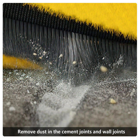 Close-up of Replacement Soft Roller Brush for slim vacuum cleaners cleaning cement joints with soft PBT bristles.