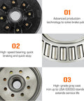 Trailer hub drum brake kit, 8 on 6.5-in bolt circle, 12x2-in left/right electric brake, cone bearing