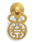 Wealth And Longevity Brass Cabinet And Furniture Pulls Set Of 2 In 2 Inches Wide 1.5W X 2.2H X 0.5D Premium Solid Brass Hardware
