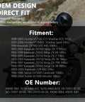 Motorcyclist riding on road with fitment and OE number details for Easy Swap Inline Fuel Pump 12V For Honda Shadow VT750 750 1998 To 2003 And CBR600F 1987 To 1990 Direct Fit Replacement With Two Fifth Inch Inlet And Outlet For Reliable Motorcycle Fuel Delivery.