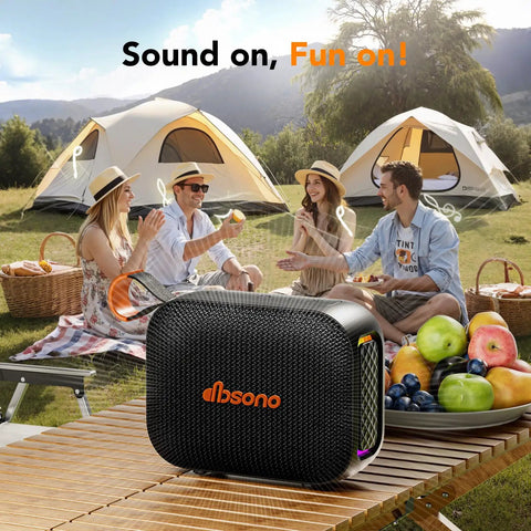 Waterproof Bluetooth Speaker IPX5 With Beast Bass And 24 Hour Playtime True Wireless Stereo Pairing Built In Lights Portable Outdoor