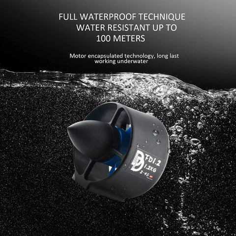 Powerful 1.2kg Thrust 12V Brushless Underwater Thruster With Bidirectional Full Waterproof ESC For ROVs RC Boats Underwater