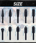 10 Pack Woodworking Twist Drill Bits Set with 6.3mm Shank, Durable 1045 Steel Black Oxide, 58mm Total Length shown with sizes