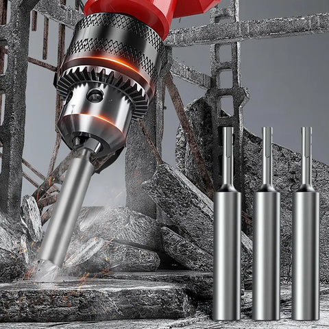 Ground Rod Driver For Five Eighths To Three Quarters Inch Rods, SDS Plus Drill Bit Adapter, solid steel, in construction use