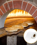Front view: white ceramic-fiber kiln paper roll, 0.125" thick, high-temp gasket material for ovens and stoves.