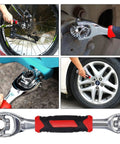 52 In 1 Universal Socket Wrench Set With 360 Degree Rotating Head And Rubber Handle for bike, motorcycle, and car repairs
