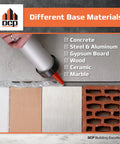Different base materials for Straight Up Heavy Duty Polyurethane Concrete Sealant and Expansion Joint Filler for Sidewalks and Foundations.