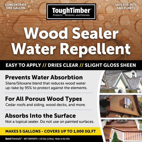 Porous Wood Waterproof Sealer For Decks And Cedar Roofs 1 Gal Concentrate Silane Siloxane Blend Deep Penetration Wood Sealer