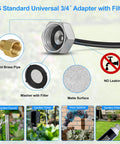 Misting System 26 Foot Kit With Brass Nozzles And Three Quarter Inch Brass Adapter for Outdoor Patio Cooling Garden Hose Connection