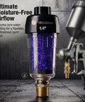 Desiccant Air Dryer System For Pneumatic Tools And HVLP Spray Guns, Removes Oil, Water And Moisture, In-Line Dryer with tool