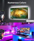 Lit WiFi TV Backlight Strip For 85 Inch To 95 Inch Screens With RGBW 6500K Bias Light Alexa Compatible Music Sync USB Powered