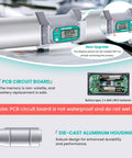 Three Inch Turbine Inline Flow Meter With 21 To 264 GPM Range And 180 Degree LCD Display Pro Grade Accuracy Up To 1 Percent