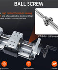 Manual Linear Stage Actuator MBX80 with C7 rolled ball screw and high carbon chromium bearing steel for precise milling.