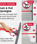 Heavy Duty 24 Inch Floor Squeegee For Concrete And Commercial Spaces Featuring An Effortless Grip Push And Pull Handle in use.