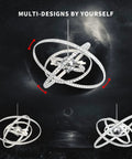 Dope Modern Crystal LED Chandelier With Four Adjustable Ring Designs, showcasing multi-shape configurations, DIY custom glam