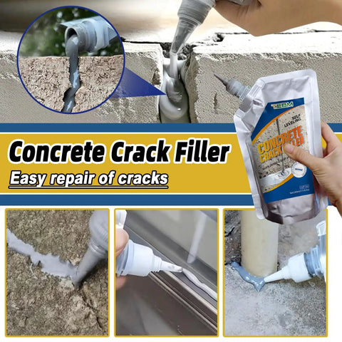 Rugged Concrete Crack Filler That Handles Ice Heave Like A Boss Rock Hard Freeze Thaw Sealant applied to concrete cracks using a precision nozzle.