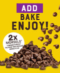 Milk Chocolate Morsels For Baking 23 Ounce Gluten Free Chocolate Chips With Double The Morsels Focused On Text 'ADD BAKE ENJOY'