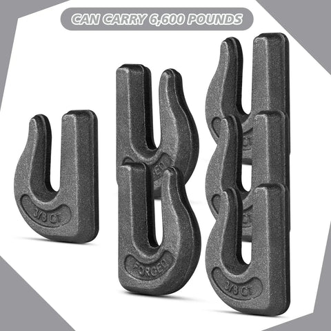 Heavy Duty 3/8 Inch Weld On Chain Hooks G70 Rated Grab Hooks For Chain Pulling And Lifting Weldable Hooks 6600 Lbs Capacity
