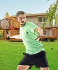 Person using Cordless Electric Fly Swatter Racket For Gnats And Mosquitoes Outdoor Indoor Bug Zapper Handheld Battery Powered Pest Control Tool For Home Patio Garden Safe For Humans Fast Easy Bug Busting in backyard
