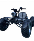 Front view of Electric Off Road Go Kart With 72V 3000W Motor Peak 10.8kW Power, Top Speed Up To 62 MPH, AT19x7-8 tires visible