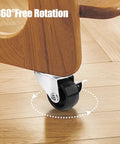 1 Inch Low Profile Swivel Caster Set Of 4 With No Noise Polypropylene Wheels For Furniture 360 Degree Top Plate Brakes 22 Lb Capacity Per Caster Durable Floor Friendly