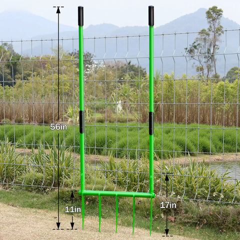 Heavy Duty Broadfork Garden Tool With Five Sharp Cambered 11 Inch Tines, 56 Inch Unibody Shaft, Durable Green in Garden