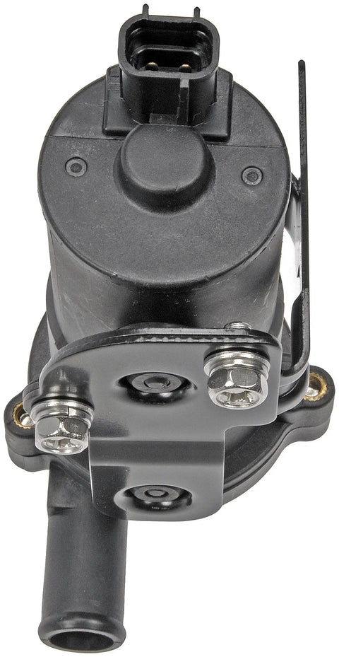 Easy Swap Heavy Duty Coolant Heat Storage Tank Pump Direct Fit Replacement For Vehicle Engine Cooling System, top view, black plastic finish.