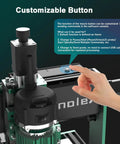 User adjusting customizable button on Beefy 3060 Evo Max CNC Router With All Metal XYZ Axis And Dual Steel Linear Guides, 800W Trimmer Router