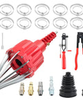 Universal Pneumatic CV Joint Boot Installation Tool Kit with expander, 2 CV boots, pliers, and clips for Audi BMW Mercedes