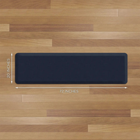 Anti Fatigue Nonslip Floor Mat For Hard Floors Half Inch Thick 20 By 72 Inch Leather Grain Navy Great For Garage Kitchen And Patio Ergonomic Standing Pad With Energy Return Foam To Cut Foot Knee And Back Fatigue