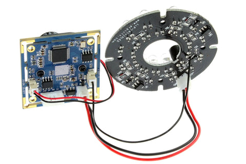 1.0 Megapixel 720p USB Camera With IR Cut And IR LED for Day Night Surveillance circuit board and IR LEDs