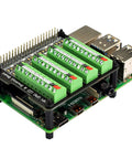 Raspberry Pi GPIO Status LED and Terminal Block Breakout Board HAT for A Plus 3A Plus B Plus 2B 3B 3B Plus and 4B, green terminal blocks