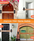 2x4 Door Barricade Brackets 4 Pack Heavy Duty U Brackets For Home Garage Gate Barn Shed Reinforcement Rust Proof Carbon Steel With Electroplated Coating Thickened Security Bar Supports installed on various doors