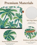 13 Inch Foldable Cube Storage Bins With Reinforced Handles Heavy Duty Waterproof Fabric Closet Organizer with tropical leaf design.