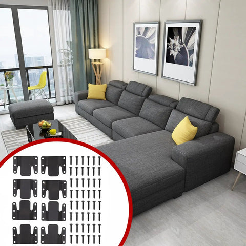 Keep Your Sectional Locked Down With Tough As Nails Metal Sofa Connector Clips Heavy Duty Couch Brackets That Stop The Slide Forever And Secure All Furniture Fast Using Included Screws For Zero Hassle