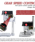 Beast Benchtop Drilling Machine With 340W Power, 110 to 220V, 16000 RPM Speed, gear and belt speed controls shown