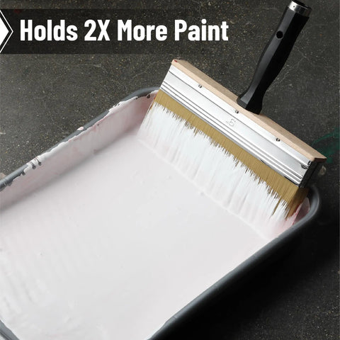 9 Inch Deck Stain Brush For Wood Wide 9 Inch Bristle Brush For Fast Even Stains And Sealants Smooth Finish Workhorse in paint tray