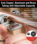 Close Quarters Tubing Cutter For One Eighth To Five Eighths Inch Copper Aluminum Brass And Plastic Tubing in use
