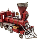 Metal Classic Locomotive Model Train Christmas Decor Vintage Tabletop Centerpiece For Holiday Dining Realistic Red Carriage
