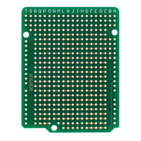 Double Sided FR4 Prototyping Board 2.54mm Pitch 68.6x53.6mm Perfboard For DIY Nerds And Arduino Projects front view